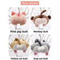 Internet Celebrity Corgi Butt Pendentif Poupée Mignon Chat Butt Porte-clés En Peluche Jouets pour Porte-clés Visibilité et Style Améliorés