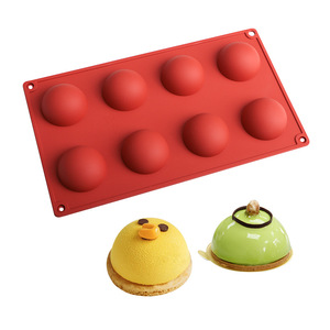 Custom Silicone Cake Mold 8 Cavities Sphere Shape Oven Safe For Cake And Chocolate Making - Product Image 2
