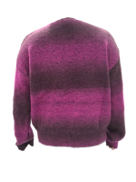 Pull en tricot à dégradé personnalisé pour hommes et femmes, col rond, OEM ODM, marque privée, fabricant de vêtements en tricot en gros