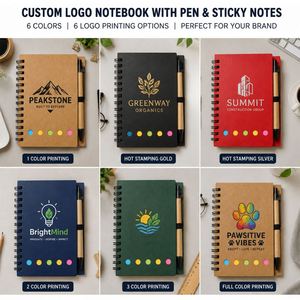 Blocs-notes personnalisés avec logo, mémos promotionnels imprimés sur mesure pour le bureau et les cadeaux d'entreprise - Product Image 4