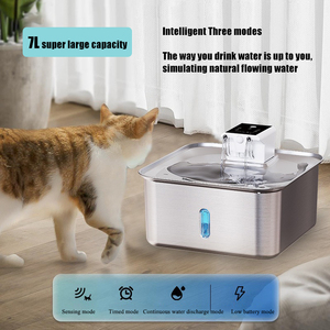 Il 7L di grande capacità Wireless intelligente ricarica Pet in acciaio inox distributore di acqua ciotola per bere per cani e gatti - Product Image 3