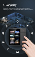 Interruptor de Pared Inteligente Zigbee de 4 Canales, Moderno y Duradero, Panel Táctil para Control por Aplicación, Compatible con Hogar Inteligente F3 Pro