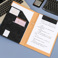 Carpeta de firma de contrato comercial con logotipo personalizable de fábrica Carpeta de administrador de cuero multifuncional A4 con Archivo de Documentos