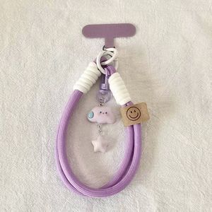 2025 nuevo teléfono celular encanto cuerda cordón corto con Tether Tab Universal lindo teléfono llavero correa de muñeca para mujeres niñas - Product Image 6
