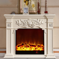 Cheminée électrique encastrée à la flamme simulée Décoration de la maison Noyaux de cheminée décoratifs Armoires d'ornement de cheminée personnalisées
