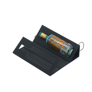 Embalaje <span class=keywords><strong>de</strong></span> papel <span class=keywords><strong>de</strong></span> lujo personalizado, caja <span class=keywords><strong>de</strong></span> cartón negra plegable, individual para botellas <span class=keywords><strong>de</strong></span> vino - Product Image 6