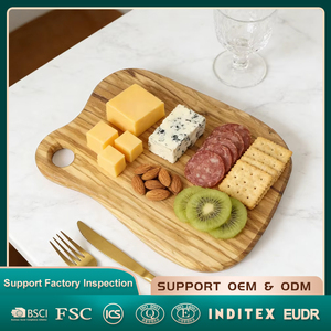 Planche de service à découper le <span class=keywords><strong>fromage</strong></span> en bois d'olivier avec trou de suspension d'angle - Product Image 1