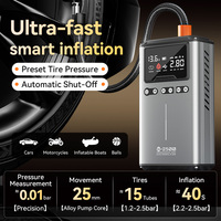 Démarreur de voiture 6-en-1 et gonfleur de pneus, booster de batterie de voiture d'urgence et pompe à air 16800mAh en alliage pour climat froid