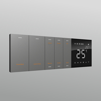 Système de cvc pour maison intelligente, contrôle sans fil de la climatisation, écran tactile électrique, panneau de commutation de température KNX