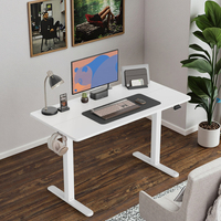 Bureau assis-debout électrique ergonomique moderne à moteur unique, hauteur réglable, 2 segments, pour bureau à domicile (1000N)