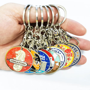 Porte-clés personnalisé en métal, alliage de zinc, émail, logo, souvenir, porte-clés de voyage - Product Image 2