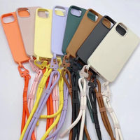 Coque de téléphone en TPU avec lanière en corde réglable avec sangle pour iPhone 15 PRO MAX xouxou