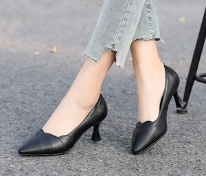 Décolleté a spillo professionali da donna a molla <span class=keywords><strong>scarpe</strong></span> a punta in vera pelle <span class=keywords><strong>con</strong></span> tendenza moda ammortizzante per l'estate - Product Image 2