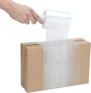 12 Rolls Mini Stretch Wrap with <b>Plastic</b> Handle, 5 Inch x 1000 Ft, 45 Gauge Industrial Strength Clear Stretch Film - Product Image 6