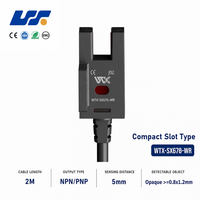 Sensor Optik Saklar Fotoelektrik Tipe-U 5mm OEM ODM dengan Respon Kecepatan Tinggi 3KHZ Tipe Slot