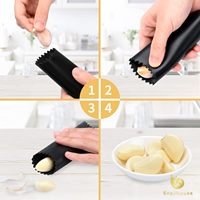 TOALLWIN gadgets de cuisine presse-ail hachoir à bascule gingembre ail broyeur pilon or acier inoxydable presse-ail hachoir