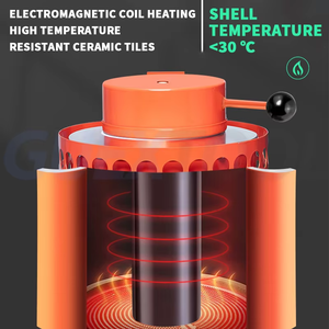 Four de fusion à haute température Capacité de chauffage numérique de raffinage de métaux précieux Machine de four de fusion d'o - Product Image 2