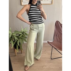 Womens Summer Striped Crochet Halter Tank Top Knitted Sleeveless Hollow Out Casual Camisole Breathable Lightweight Top - Product Image 4