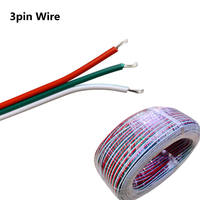Kabel Ekstensi Strip Lampu LED 2/3/4/5/6PIN Kabel Tegangan Rendah # 22/20/18/17AWG