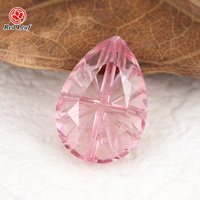 Zafiro Rosa Cultivado en Laboratorio, Gema Suelta, Corte Estrella, Excelente Brillo, con Certificado GIA para Joyería Fina