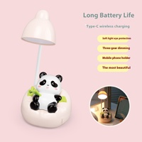 Mini lampe de table portable rechargeable par USB Veilleuse LED moderne Panda transfrontalier Cartoon Touch pour étudiants Chambre d'apprentissage