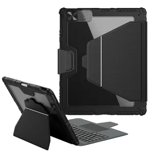 Nillkin casing Keyboard nirkabel, casing Keyboard nirkabel magnetis untuk iPad Pro 11 12.9 inci, casing Tablet dengan bantalan sentuh