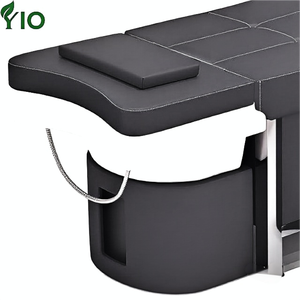 Cojín <span class=keywords><strong>de</strong></span> PU y almohada, estación <span class=keywords><strong>de</strong></span> champú reclinable para salones <span class=keywords><strong>de</strong></span> belleza, hoteles, gimnasios y hospitales, lavabo negro, uso versátil - Product Image 5