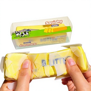 Juguete Blandito <span class=keywords><strong>de</strong></span> Mantequilla con Textura Crujiente, Juguetes para Apretar <span class=keywords><strong>de</strong></span> Rebote Lento, Simulación Creativa <span class=keywords><strong>de</strong></span> Comida, Juguete Antiestrés, Regalo Unisex - Product Image 1