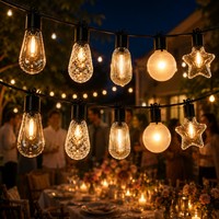 Luces para Gazebo de Exterior con Guirnaldas Impermeables y Luces de Colores Cambiantes para Decoración de Bodas y Recepciones en Jardines
