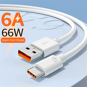 Suministro de fábrica 6A Carga rápida USB a Cable de datos tipo C <span class=keywords><strong>Cargador</strong></span> rápido 1M para <span class=keywords><strong>Huawei</strong></span> para teléfonos Xiaomi Android <span class=keywords><strong>Cargador</strong></span> <span class=keywords><strong>original</strong></span> - Product Image 1