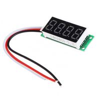 Voltmeter Digital Mini 0.36 Inci 4-Digit 0-100V DC Pengukur Tegangan Panel Papan Pengembangan Penguji Tegangan Listrik untuk Mobil Sepeda Motor