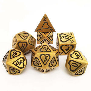 <span class=keywords><strong>Prix</strong></span> de gros usine – Nouveau jeu de dés polyédriques D&D 7 pièces en alliage de zinc avec étui métallique pour le jeu Dungeons and Dragons - Product Image 3