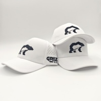 Casquette de baseball sportive haut de gamme en polyester/coton à 6 panneaux, couleur unie, réglable, avec logo personnalisé pour équipe de golf, motif Dobby Dot