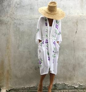 Chaqueta Kimono de Rayón para Mujer, Diseño Veraniego, Estilo Bohemio, Estampado de Dibujos Animados, Transpirable, Talla Grande - Product Image 1