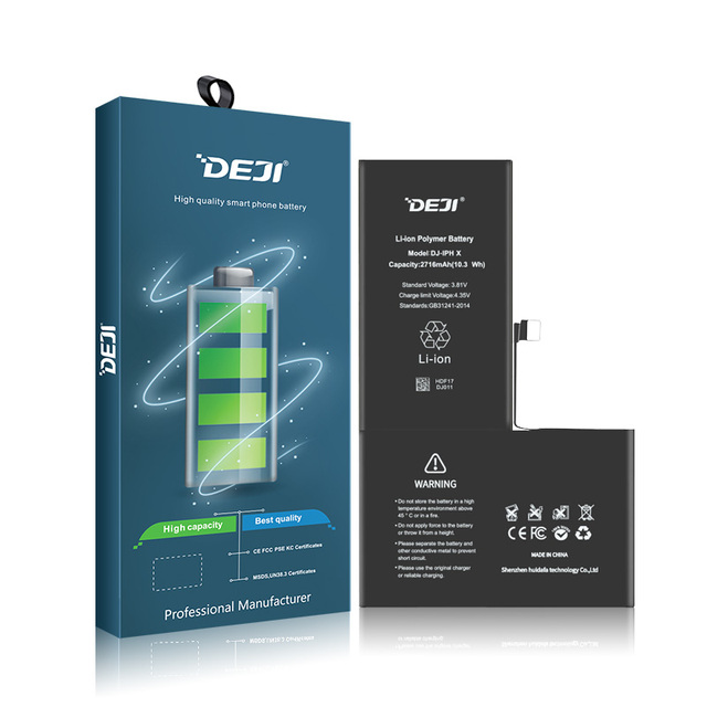 Replacement Cell Phone Battery for iphone X with Full Capacity 1 Year Warranty