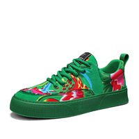 Chaussures décontractées en toile à grandes fleurs pour hommes, tendance mode printemps 2026
