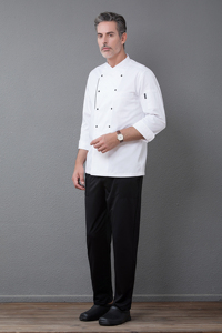 Button Short Sleeve Canvas Polyester/Cotton Unisex <b>Chef</b> Uniform Hotel Restaurant Kitchen Workwear <b>Top</b> - Product Image 5