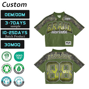 Camiseta Deportiva Corta Personalizada para Hombre, Diseño Urbano con Estampado Completo, Antiencogimiento, Logotipo Bordado, Corte Cuadrado - Product Image 1