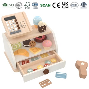 Juguetes Educativos Montessori de Diseño Original, Caja Registradora de Madera, Juego de Simulación de Roles, Unisex, OEM, ODM, EN71, ASTM, CE - Product Image 1