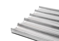 Plaque de cuisson rectangulaire en acier inoxydable, résistante à la rouille, compatible four professionnel, état neuf, avec grille de refroidissement et revêtement multicouche sécurisé