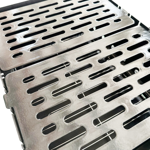Griglia <span class=keywords><strong>Barbecue</strong></span> Portatile in Acciaio Inox, <span class=keywords><strong>Valigetta</strong></span> Grande per Campeggio e BBQ all'Aperto, con Gambe Pieghevoli - Product Image 4