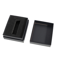 Boîte rigide noire, emballage écologique, doublure en éponge, lamination mate, personnalisable pour les soins de la peau, sérum, vernis à ongles, huile, beauté