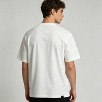 T-shirt décontracté 100 % coton en gros, T-shirt graphique tricoté, impression numérique personnalisée, T-shirt oversize pour homme