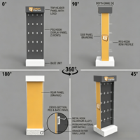 Support de Présentation en Métal Moderne Personnalisé pour la Vente au Détail, Facile à Assembler, pour Câbles de Téléphone, Chargeurs et Accessoires Électroniques Grand Public