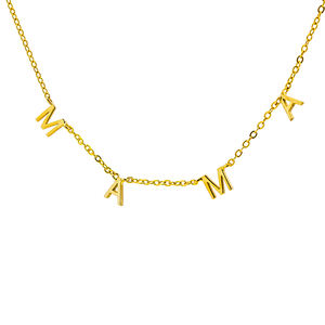 Collier à lettres personnalisées en acier inoxydable pour maman, ras du cou avec lettre <span class=keywords><strong>initiale</strong></span>, bijoux pour maman, cadeaux pour mères - Product Image 1