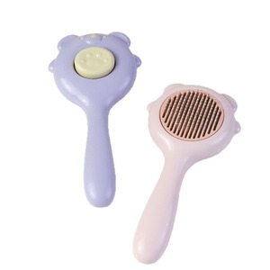 Peine para gatos, peine para eliminar el pelo con un solo botón, peine de agujas de acero inoxidable, peine para mascotas, herramienta para eliminar el pelo, peine de limpieza para mascotas. - Product Image 5