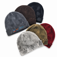 Bonnet d'hiver en tricot côtelé avec revers replié, plusieurs coloris, personnalisation du logo pour la vente en gros et en détail
