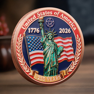 Moneda Conmemorativa del 250 Aniversario de la Estatua de la Libertad, Moneda Patriótica Coleccionable Estadounidense, Lista para Enviar y Grabable - Product Image 5