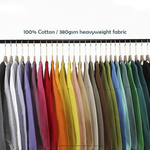 เสื้อสเวตเตอร์คอกลมทรงหลวมขนาดใหญ่พิเศษสำหรับทั้งชายและหญิงผ้าคอตตอน380 100% ออกแบบได้ตามต้องการฤดูใบไม้ร่วงฤดูหนาว - Product Image 2