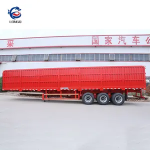 Semirremolque de carga de valla de 3 ejes de China, remolque de pared lateral a la venta